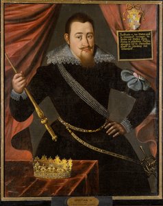 デンマーク1577-1648のクリスチャン4世の肖像。 作： Unbekannt