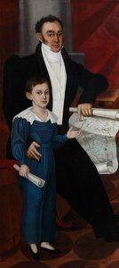 ソンフィリップとのコンスタンティンロガルレヴィツキーの肖像、c。 1830 作： Unbekannt