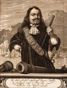 ミチエル・ド・ロイターの肖像1607-1676 From：戦争の現場、1675。 作： Unbekannt