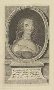 Ninon de Lenclos 1620-1705、ca 1730の肖像。 作： Unbekannt