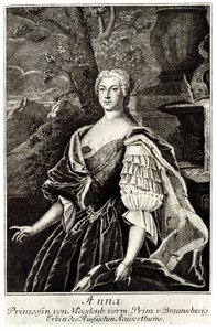 プリンセスアンナレオポルドヴナ1718-1746の肖像画、ツァールイヴァン6世の母親 作： Unbekannt