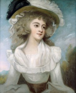 劇作家で風刺作家のリチャード・ティッケルの妻、サラ・ティッケルの肖像、1790年代