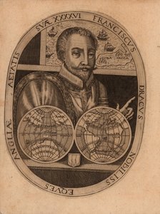 サーフランシスドレイクの肖像、1596年。