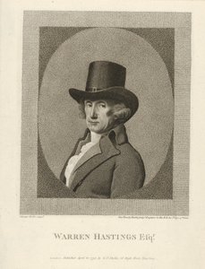 パブのウォーレン・ヘイスティングス氏の肖像。 1795年。 作： Unbekannt
