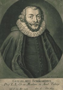 Wilhelm Schickard 1592-1635の肖像。 作： Unbekannt