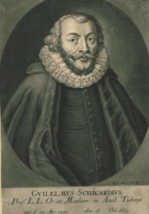 Wilhelm Schickard 1592-1635の肖像。 作： Unbekannt
