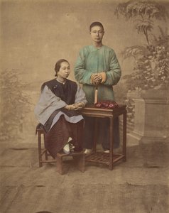 [中国人カップルの肖像]、1870 年代。
