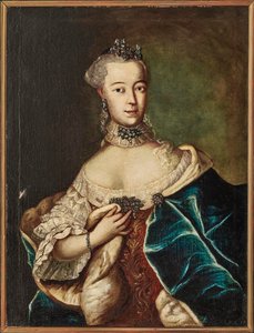 フリーデリケ・カロライン・フォン・ザクセン・コーブルク・ザールフェルト侯爵夫人の肖像 18世紀 作： Unbekannt