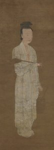 白い服を着た女性の肖像: 陸美娘、14 世紀。 作： Unbekannt