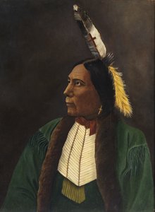 アメリカインディアンの肖像、カリフォルニア州。 1900年。 作： Unbekannt