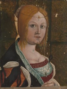 イタリア人女性の肖像画。 作： Unbekannt