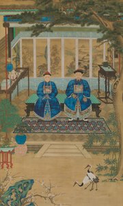 18世紀から19世紀初頭の皇室検閲官とその妻の肖像画。 作： Unbekannt