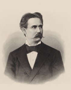 ピアニストで作曲家のザバー・シャルウェンカの肖像、1850～1924年頃。 1880年。 作： Unbekannt