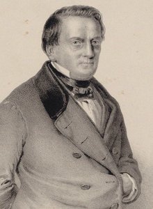 作曲家Franz Lachner 1803-1890、1850の肖像。 作： Unbekannt