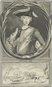 ロシアの皇帝ピーター3世の肖像1728-1762、c。 1750。 作： Unbekannt