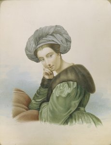 女優エカテリーナSemyonova 1786-1849、19世紀初頭の肖像画。 作： Unbekannt