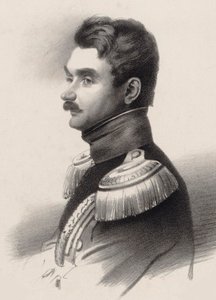 作曲家アレクセイ・フョードロヴィチ・リヴォフの肖像画（1798～1870年）。