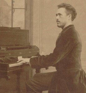 作曲家ベンジャミン・ゴダール（1849-1895）の肖像（1882年）。 作： Unbekannt