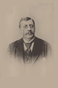 指揮者で作曲家のフェリックス・モットルの肖像 (1856-1911)。 作： Unbekannt