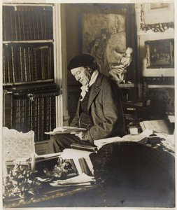 劇作家Victorien Sardou 1831-1908年の肖像。 作： Unbekannt