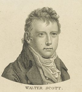 歴史小説家で詩人のウォルタースコット卿の肖像1771-1832年、c。 1800。 作： Unbekannt