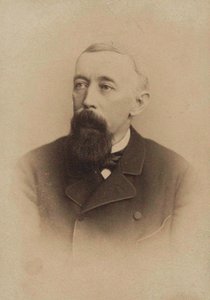 台本作家で作曲家のフランツ・フリードリッヒ・リヒャルト・ジェネの肖像、1823-1895年、c。 1880年。 作： Unbekannt