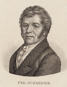 オルガニスト兼作曲家のフリードリッヒ・シュナイダー (1786-1853) の肖像。 作： Unbekannt