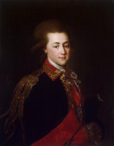 キャサリン2世のお気に入りである宮殿補佐官アレクサンドルランスコイの肖像画、1784年 作： Unbekannt