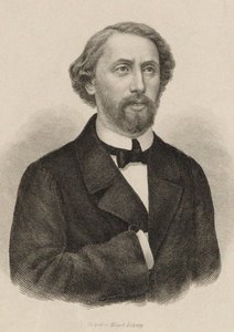 ピアニスト兼作曲家ユリウス・シュルホフの肖像 1825-1898、1860年。