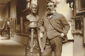 彫刻家アルフレッド・ブーシェの肖像 1850-1934年 1910年代 作： Unbekannt
