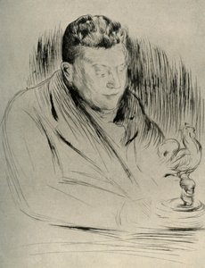 彫刻家アルフレッドギルバートの肖像、1908年。 作： Unbekannt