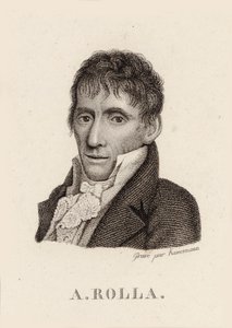 ヴァイオリン奏者で作曲家のアレッサンドロ・ローラの肖像 1757～1841年、1790年。 作： Unbekannt