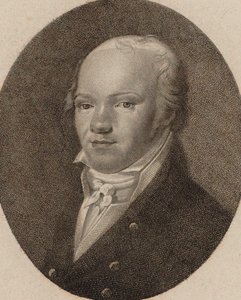 ヴァイオリン奏者で作曲家のアンドレアス・ロンバーグの肖像、1767～1821年頃。 1800年。 作： Unbekannt