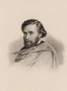 ヴァイオリン奏者で作曲家のアントン・ウォラースタインの肖像（1813～1892年）。