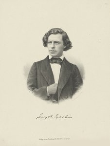 バイオリニストで作曲家のジョセフヨアヒム1831-1907年、1855年頃の肖像。 作： Unbekannt