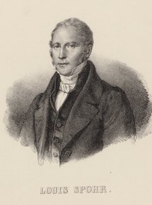ヴァイオリン奏者で作曲家のルイ・シュポアの肖像、1784～1859年頃。 1840年。 作： Unbekannt