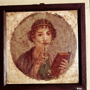 サッフォー、ポンペイ、イタリアの肖像画 作： Unbekannt