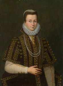 白いリングを持つ女性の肖像画 作： Unbekannt
