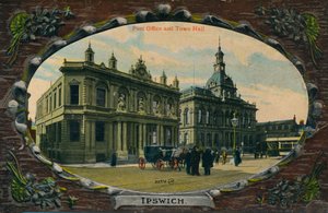 郵便局と市庁舎、イプスウィッチ、サフォーク、c1905 作： Unbekannt