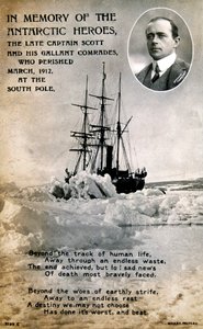キャプテンスコッツの南極への不運な遠征を記念したポストカード、c1912 作： Unbekannt