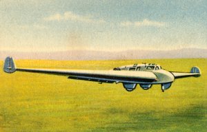 動力付き飛行翼飛行機、1932年。 作： Unbekannt