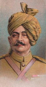Pratap Singh 1845-4 -1922、英国インディアン陸軍将校、イダーのマハラジャ、1917 作： Unbekannt