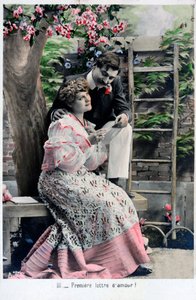 プレミアラブレター、ヴィンテージフランスポストカード、c1900 作： Unbekannt
