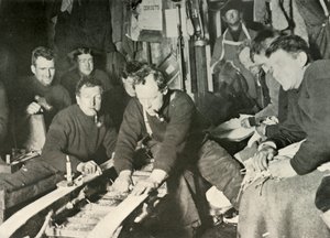 冬のそりの準備、1908年、1909年 作： Unbekannt