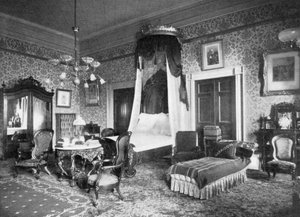 ホワイトハウスのハリソン大統領の寝室、ワシントンDC、アメリカ合衆国、1908年