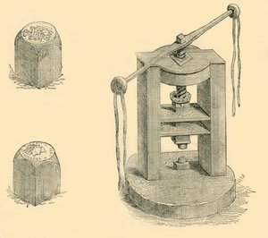 以前は造幣局で使用されていたプレスとダイ、c1872。 作： Unbekannt