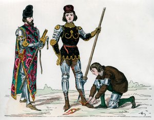 15世紀の王子、従者と従者、1882年から1884年 作： Unbekannt