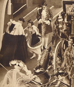 1937年5月12日、エリザベス王女が列車を管理 作： Unbekannt