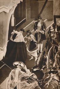 エリザベス王女、両親の戴冠式に到着、1937年