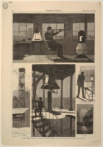 印刷、望楼、春とヴァリック通りの角、ニューヨーク、1874年2月28日 作： Unbekannt